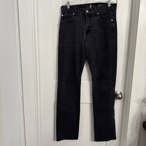 7 For All Mankind Standard Jeans Black Size 30 Straight Leg Casual Everyday